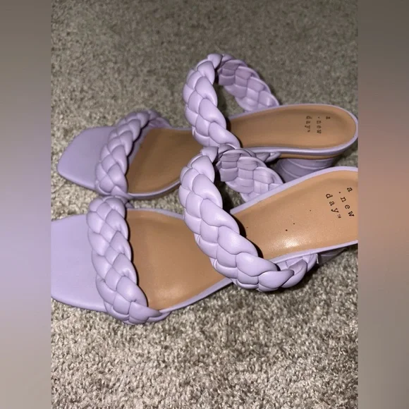 A New Day Purple Block Heels - Picture 2 of 4
